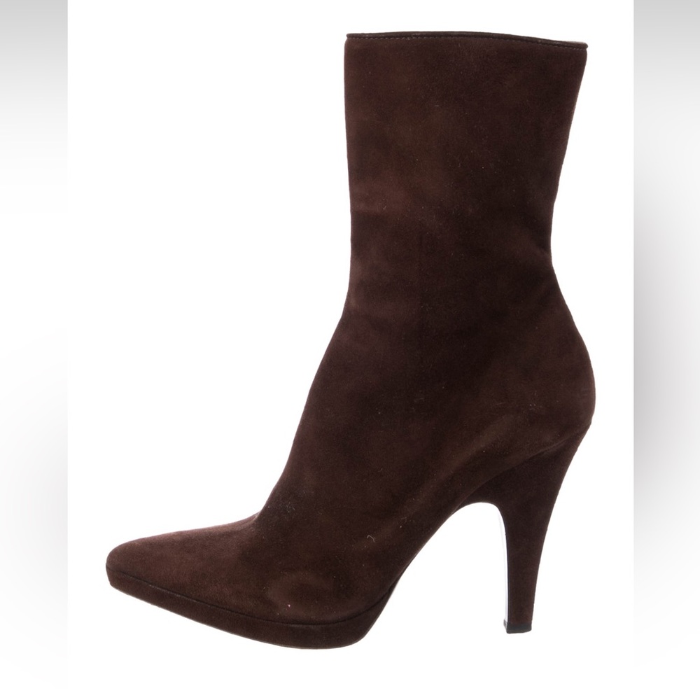 Prada brown suede boot